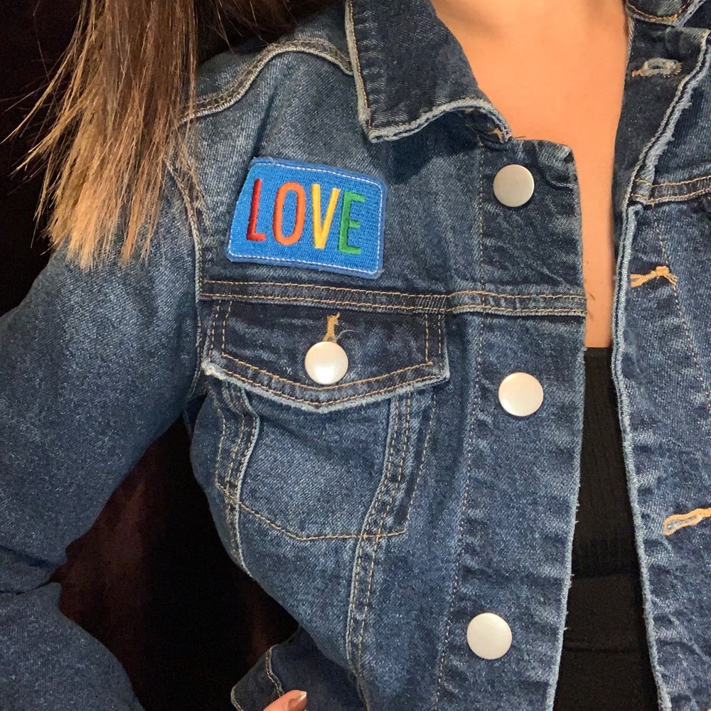 LOVE LGBTQ+ Rainbow Denim Jacket